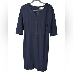 MM LaFleur Elegant Navy Blue Dress size 12
